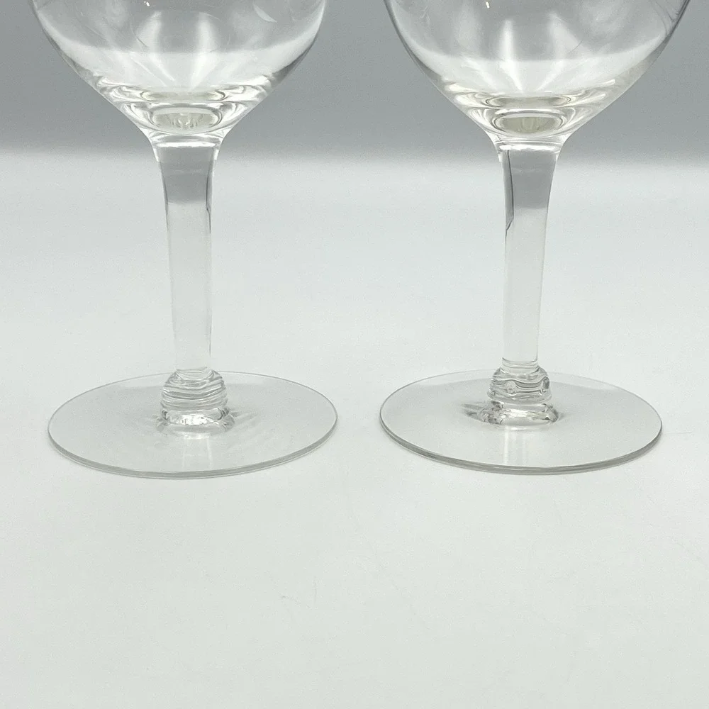 Vintage 1980s Princess House Heritage‎ Etched Wine Glasses Set of 2 - 6 5/8